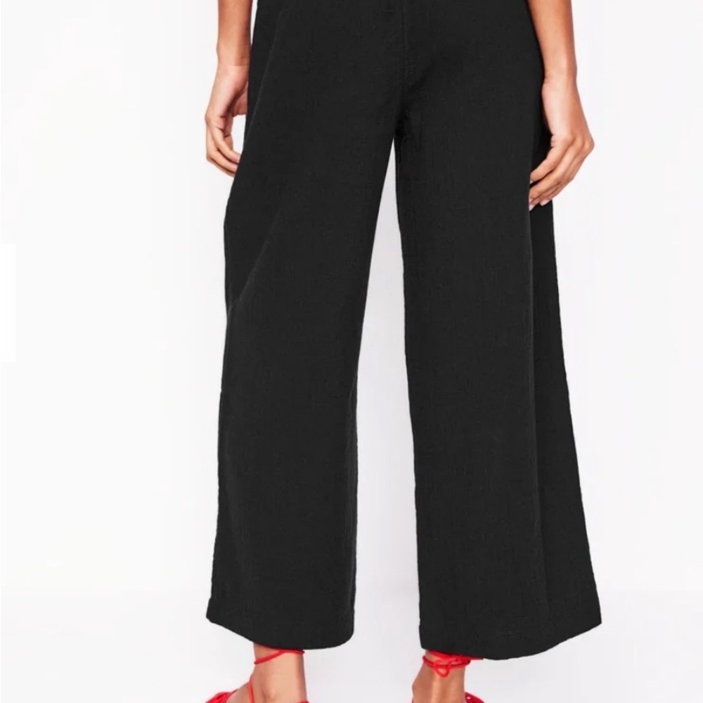 Boden double cloth Black Wide-Leg Women's Pants